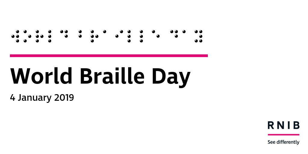 the words 'World Braille Day' also in braille